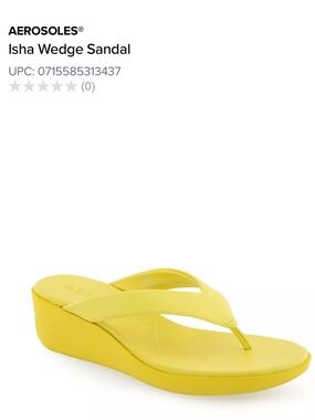 AEROSOLES Yellow Isha Wedge Sandal